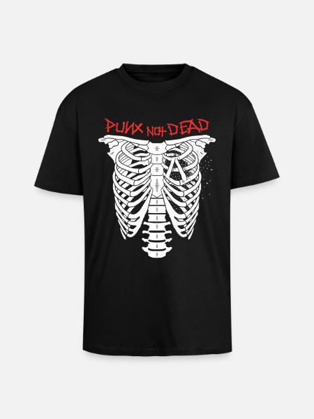 Punx not dead - Unisex Oversized Heavyweight T-shirt - black