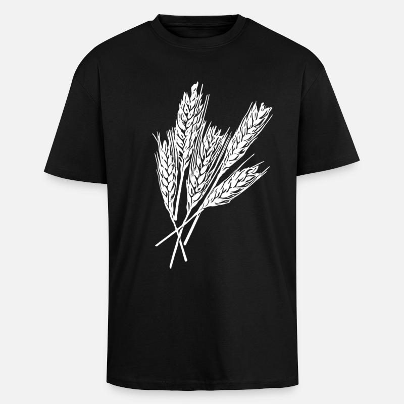 5 épis de blé - T-shirt unisexe oversize épais - noir