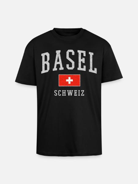 Basel - Unisex Oversized Heavyweight T-shirt - black