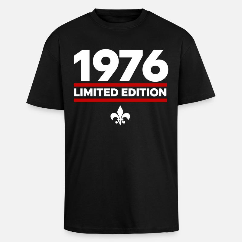 Édition limitée de 1976 - T-shirt unisexe oversize épais - noir