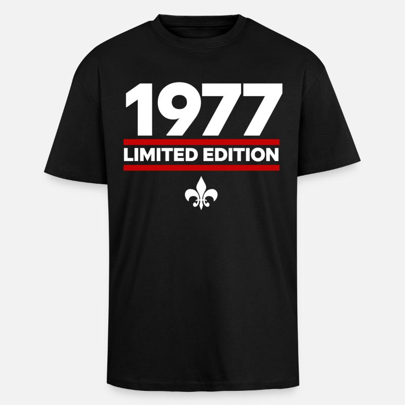 Édition limitée de 1977 - T-shirt unisexe oversize épais - noir