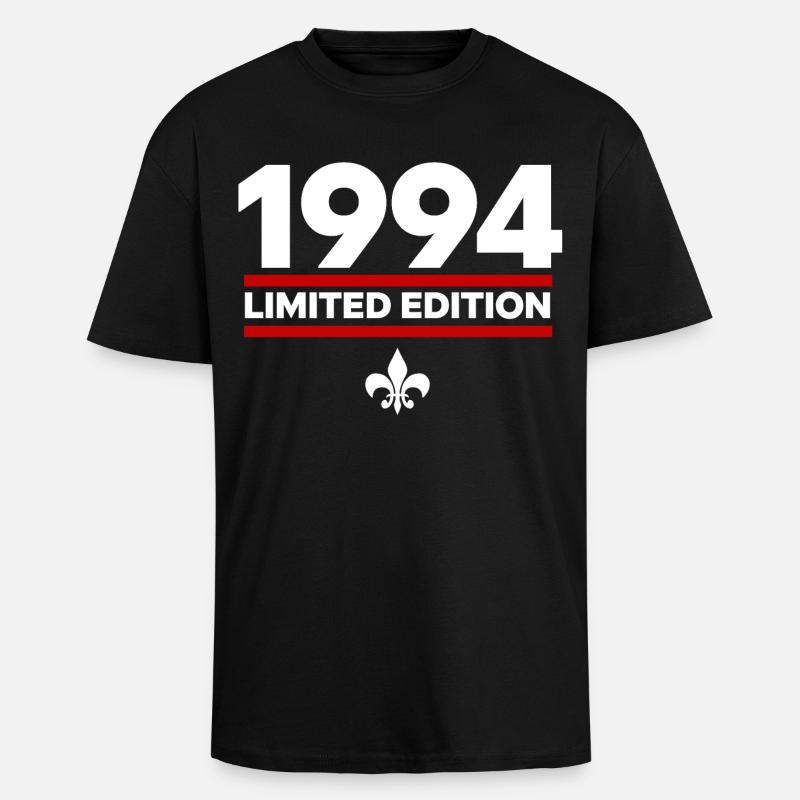 1994 Édition limitée - T-shirt unisexe oversize épais - noir