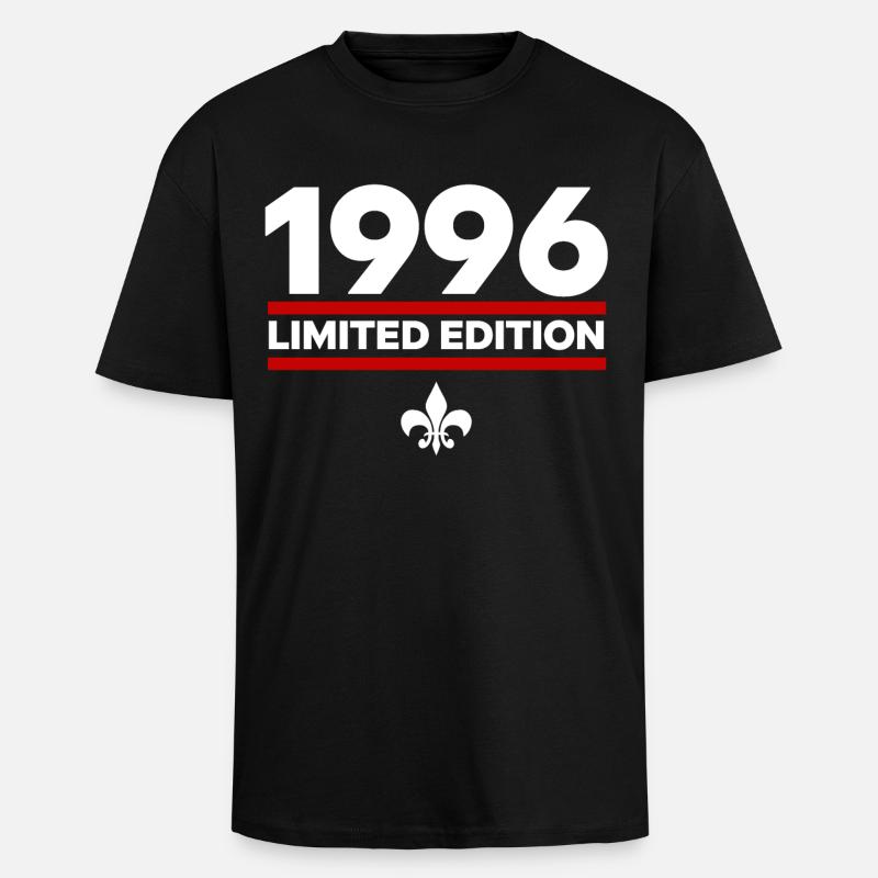 1996 Édition limitée - T-shirt unisexe oversize épais - noir