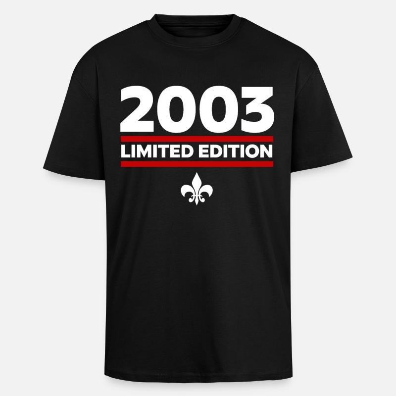 2003 Limited Edition - Oversized Heavyweight Unisex T-Shirt - Schwarz