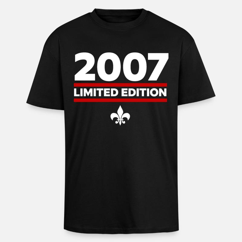 2007 Limited Edition - Oversized Heavyweight Unisex T-Shirt - Schwarz
