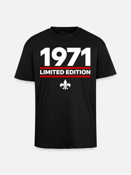 1971 Limited Edition - Unisex Oversized Heavyweight T-shirt - black