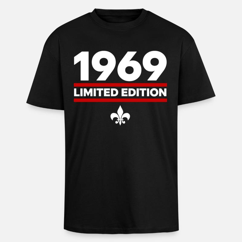 Édition limitée de 1969 - T-shirt unisexe oversize épais - noir