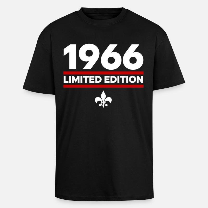 Édition limitée de 1966 - T-shirt unisexe oversize épais - noir