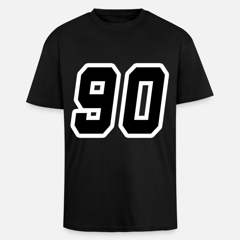 Nummer neunzig 90 - Oversized Heavyweight Unisex T-Shirt - Schwarz