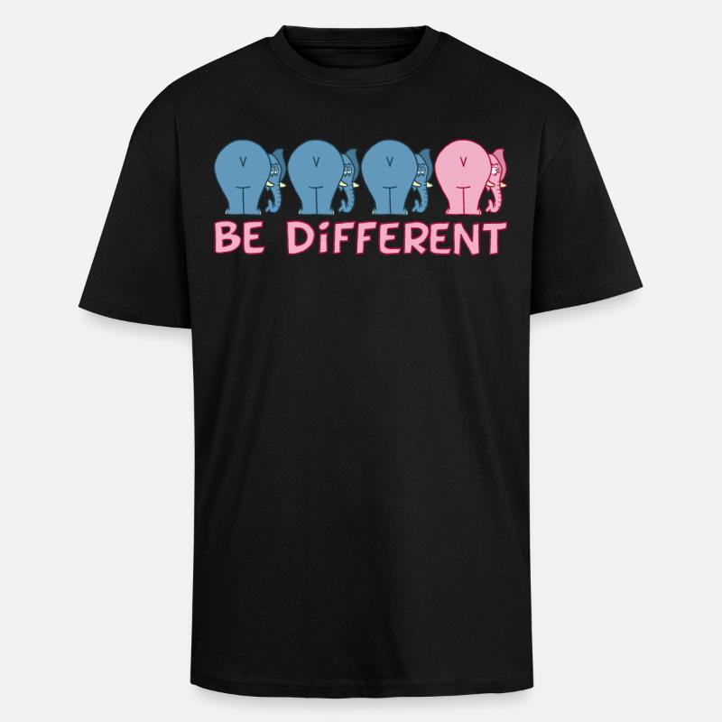 Ein anderer Elefant - Oversized Heavyweight Unisex T-Shirt - Schwarz