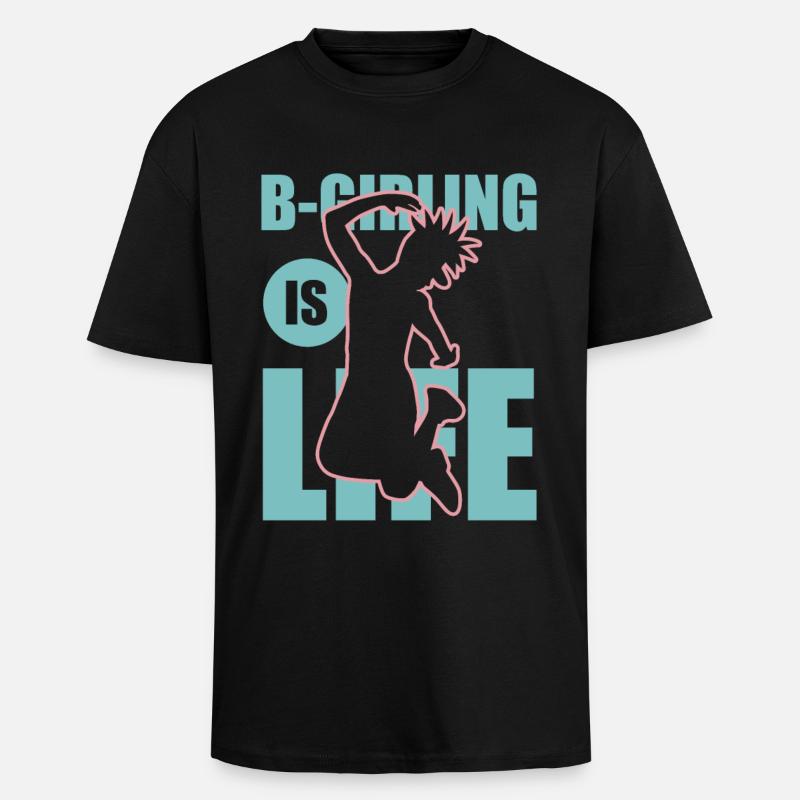 Breakdance Mädchen - Oversized Heavyweight Unisex T-Shirt - Schwarz