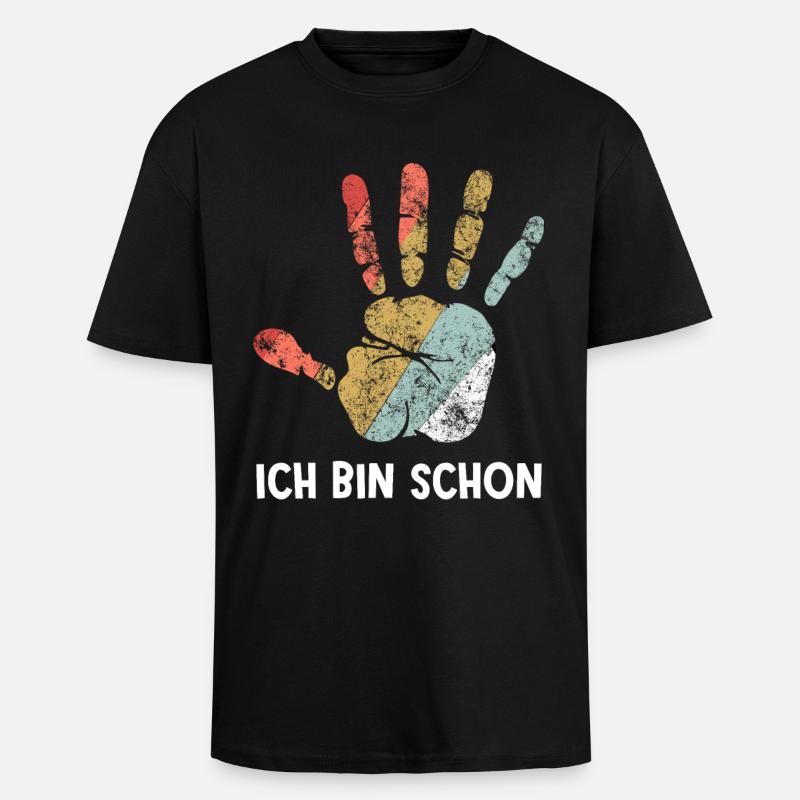 Ich Bin Schon 5 - Oversized Heavyweight Unisex T-Shirt - Schwarz