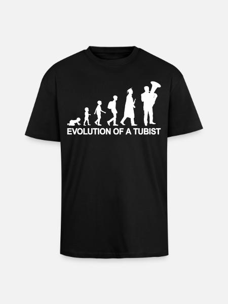 Development from child to tuba player - Unisex Oversized Heavyweight T-shirt - black