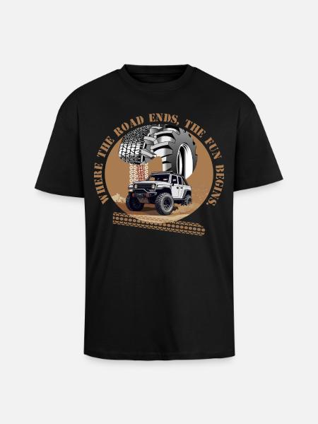 Off-Road Driver - Unisex Oversized Heavyweight T-shirt - black