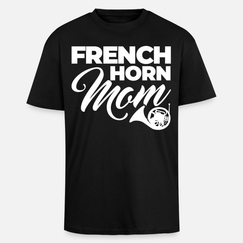 Mère Cor Français - T-shirt unisexe oversize épais - noir
