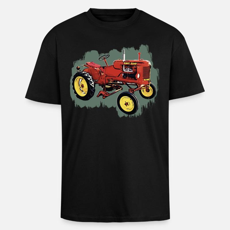 Traktor M H Pony - Oversized Heavyweight Unisex T-Shirt - Schwarz