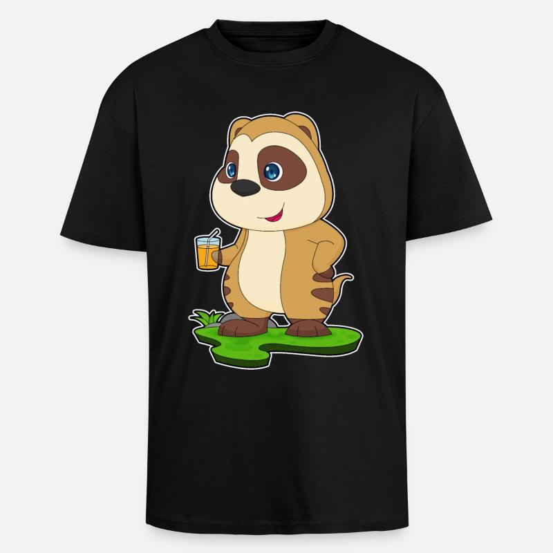 Jus de suricate - T-shirt unisexe oversize épais - noir