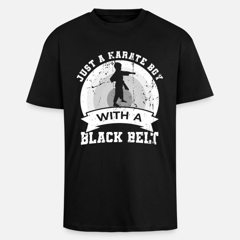 Karate Junge - Oversized Heavyweight Unisex T-Shirt - Schwarz