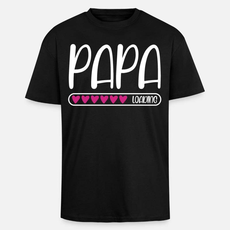 Papa loading - Oversized Heavyweight Unisex T-Shirt - Schwarz