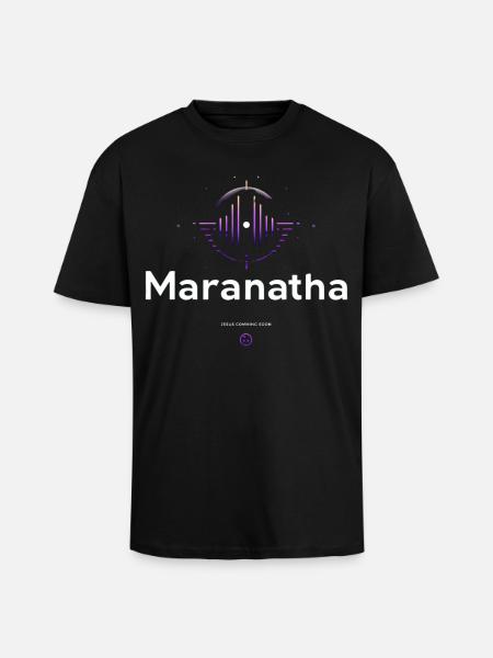 Maranatha Worship Wave - Unisex Oversized Heavyweight T-shirt - black