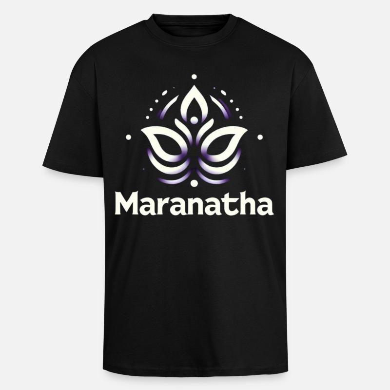 Maranatha Christ arrive bientôt - T-shirt unisexe oversize épais - noir