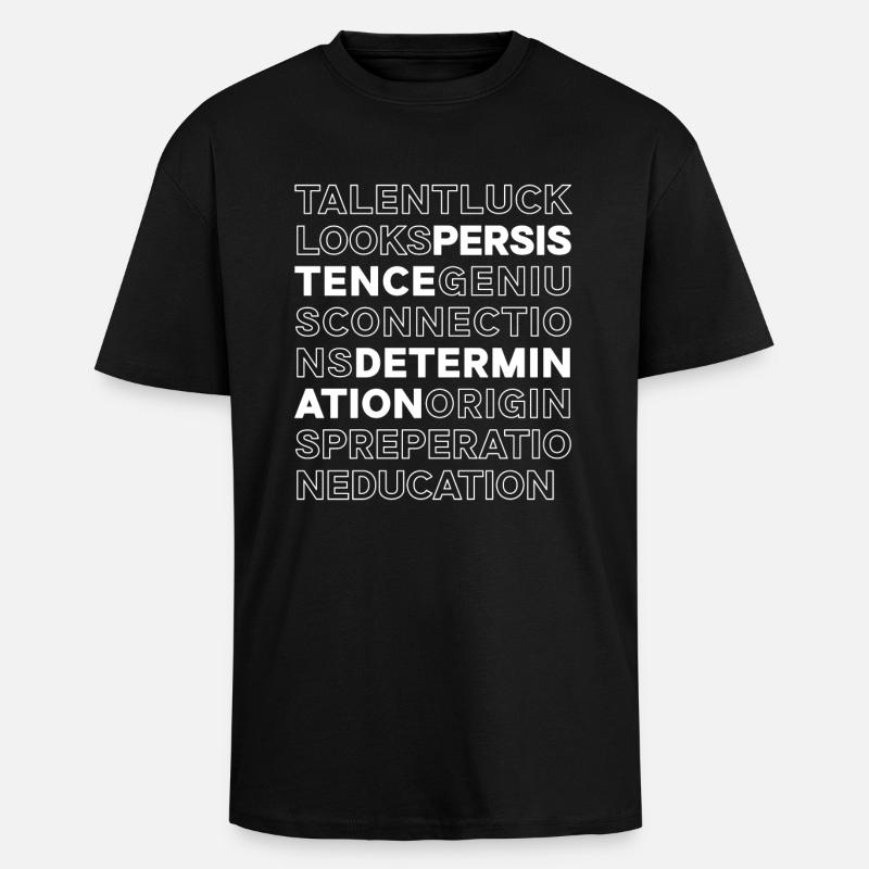 Perseverance and determination - Unisex Oversized Heavyweight T-shirt - black