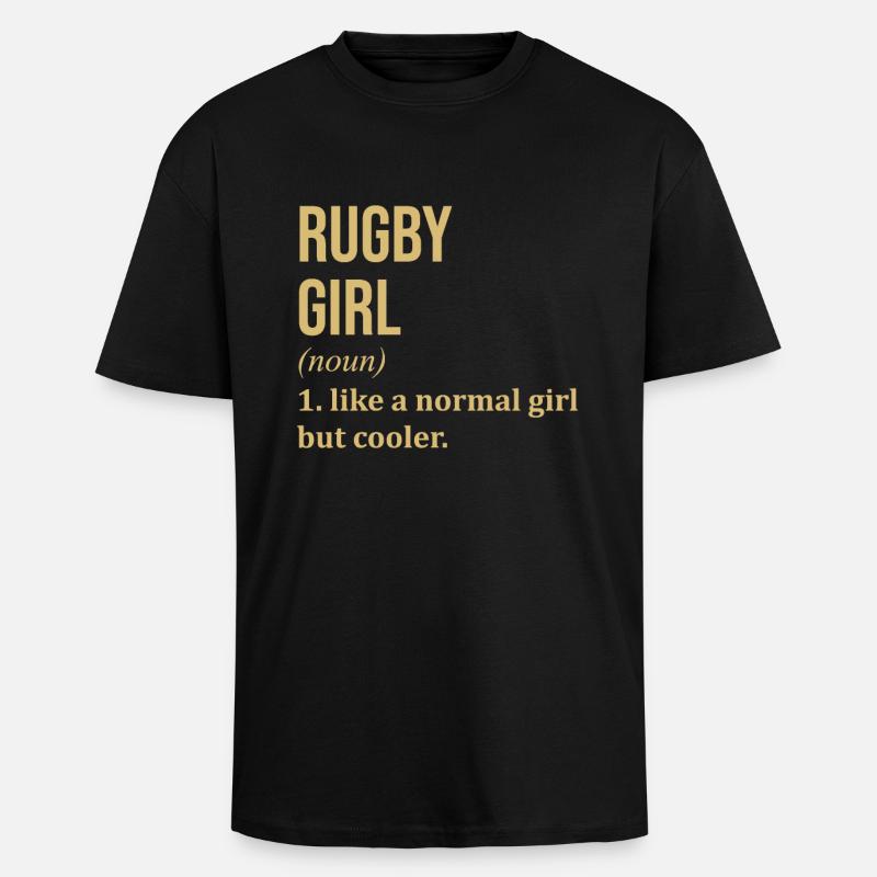 Rugby - Unisex Oversized Heavyweight T-shirt - black