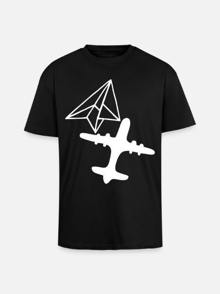 Dream of Greatness (White) - Unisex Oversized Heavyweight T-shirt - black