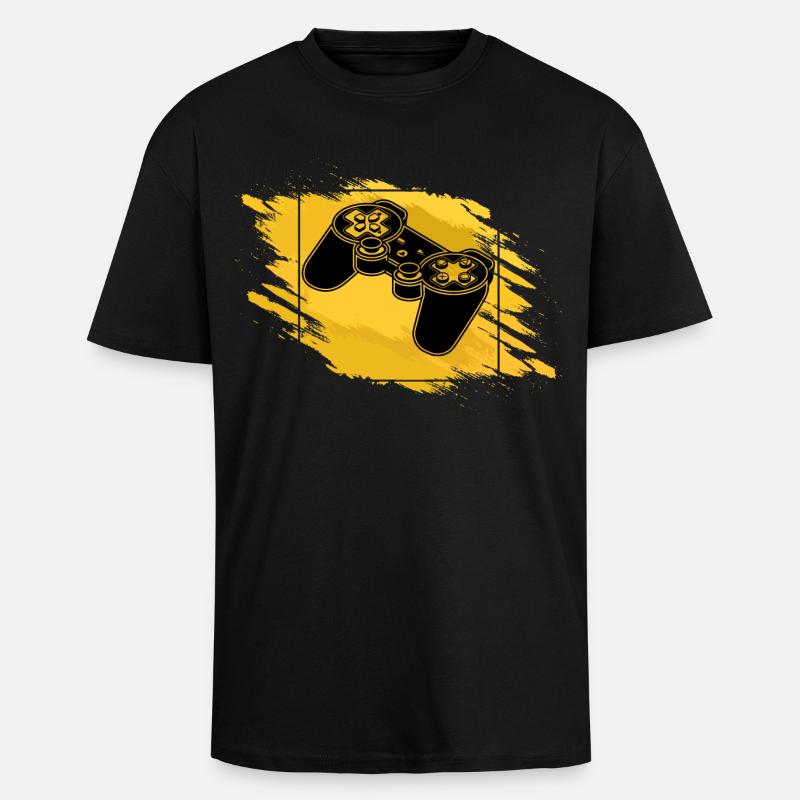 Gaming Controller Retro - Unisex Oversized Heavyweight T-shirt - black