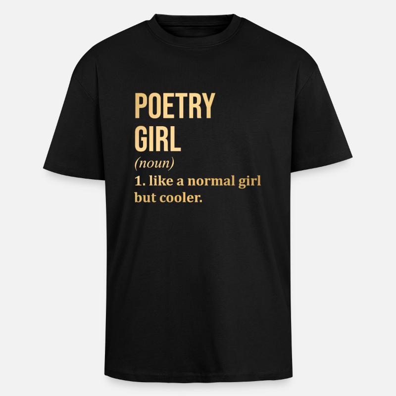 Poetry - Unisex Oversized Heavyweight T-shirt - black