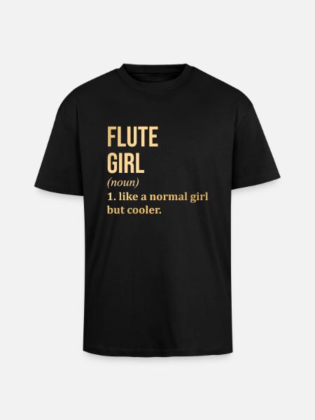 flûte - T-shirt unisexe oversize épais - noir