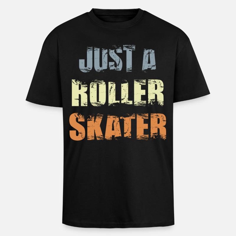 Lustiger Rollschuhläufer - Oversized Heavyweight Unisex T-Shirt - Schwarz