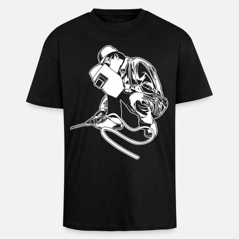 Schweißer - Oversized Heavyweight Unisex T-Shirt - Schwarz