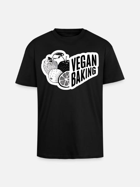 Vegan Baking Healthy Cuisine - Unisex Oversized Heavyweight T-shirt - black