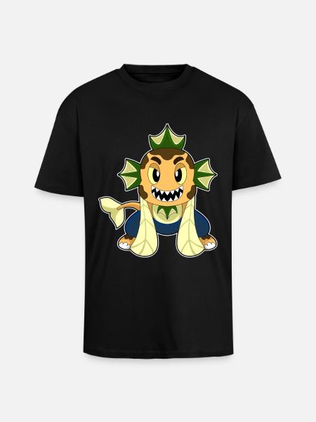 Fish Halloween Monster - Unisex Oversized Heavyweight T-shirt - black