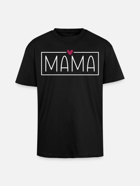 Mama - Oversized Heavyweight Unisex T-Shirt - Schwarz