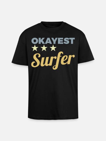 Average surfer - Unisex Oversized Heavyweight T-shirt - black