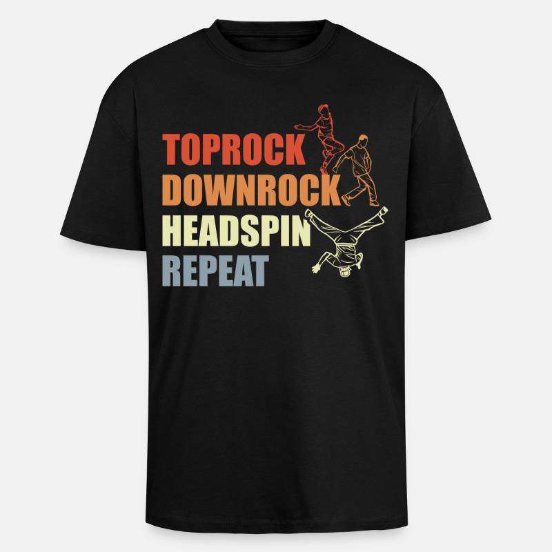 Breakdance Routine - T-shirt unisexe oversize épais - noir