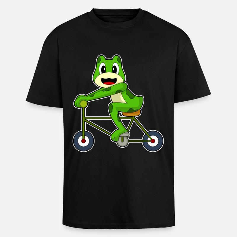 Vélo grenouille - T-shirt unisexe oversize épais - noir