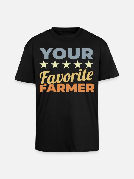 Bester Landwirt - Oversized Heavyweight Unisex T-Shirt - Schwarz