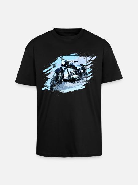 125 Zschopau GDR Motorcycle - Unisex Oversized Heavyweight T-shirt - black