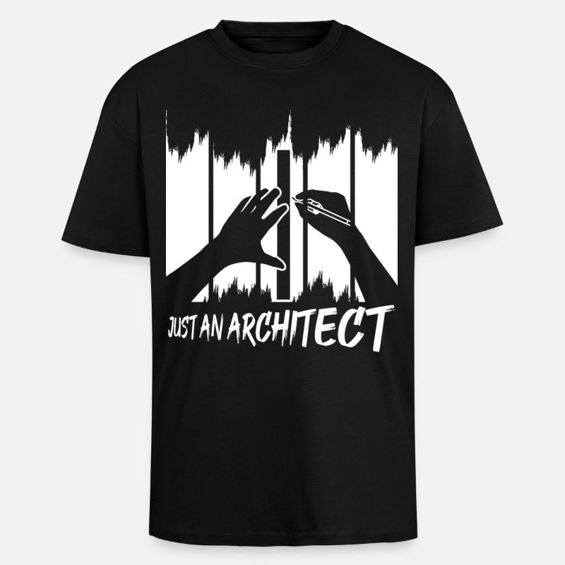 Nur ein Architekt - Oversized Heavyweight Unisex T-Shirt - Schwarz