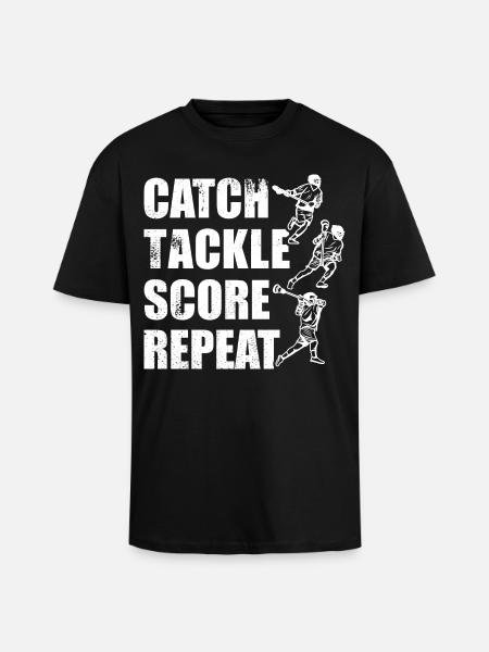 Lacrosse Game - Unisex Oversized Heavyweight T-shirt - black