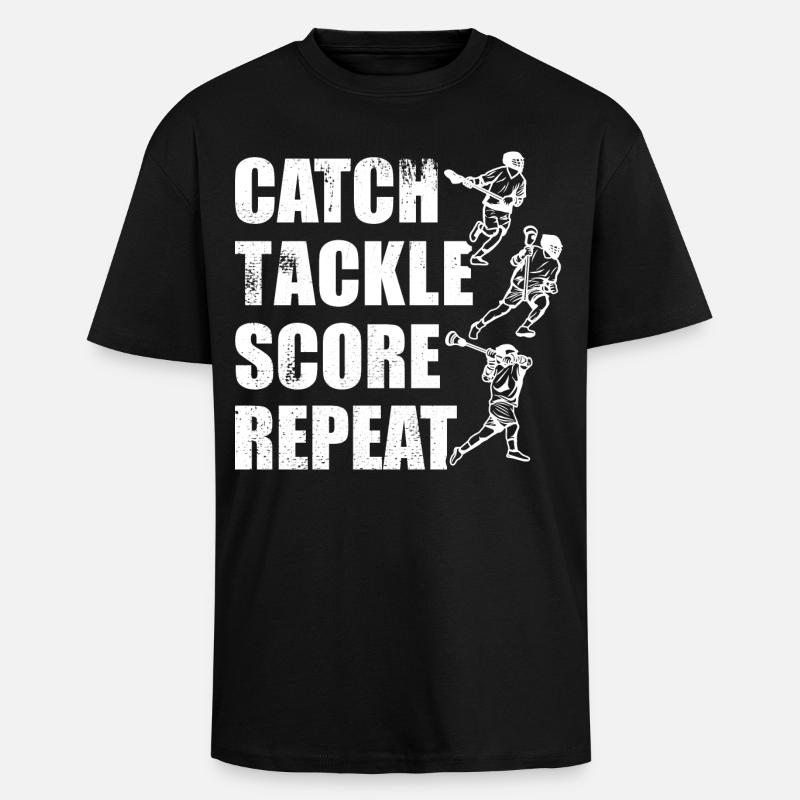 Jeu de crosse - T-shirt unisexe oversize épais - noir