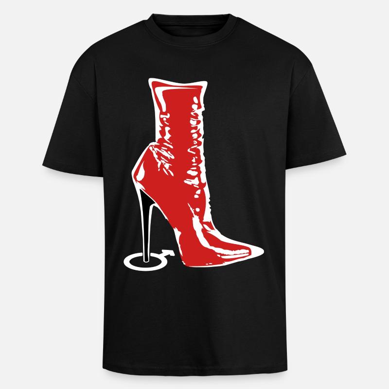 Stiefel der Herrin - Oversized Heavyweight Unisex T-Shirt - Schwarz
