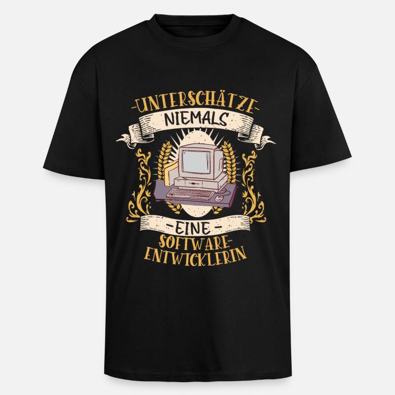 Softwareentwicklerin Geschenk Code Lustig - Oversized Heavyweight Unisex T-Shirt - Schwarz