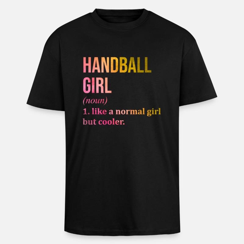 håndbold - Tyk Oversize T-shirt - sort