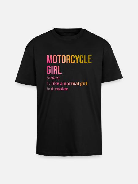 Motorrad - Oversized Heavyweight Unisex T-Shirt - Schwarz
