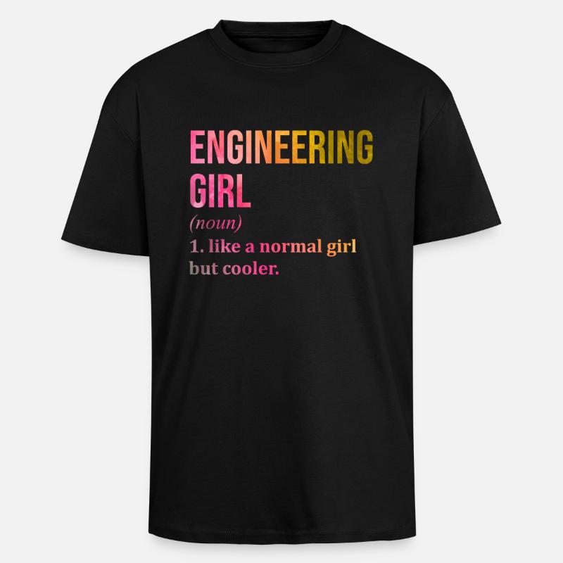 Engineering - Unisex Oversized Heavyweight T-shirt - black