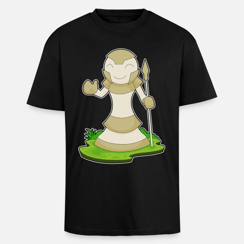 Schachfigur Bauer Schach - Oversized Heavyweight Unisex T-Shirt - Schwarz